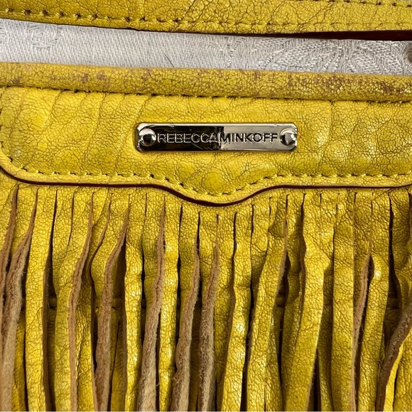 Rebecca Minkoff Yellow Fringe Crossbody Bag - Picture 3 of 12